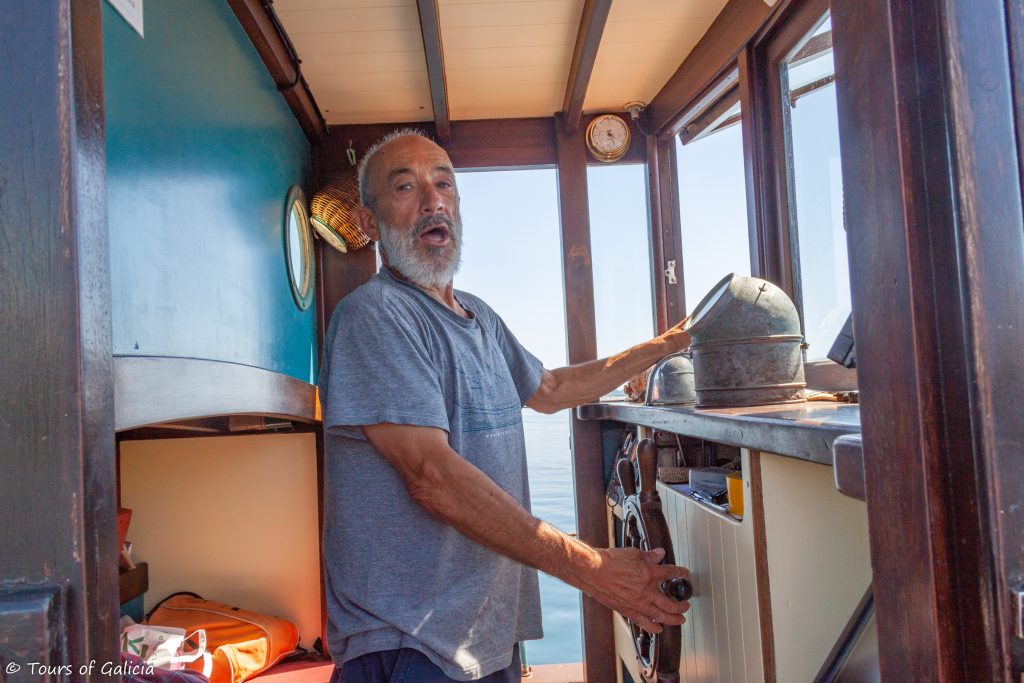 Private mussel boat the captain's cabin