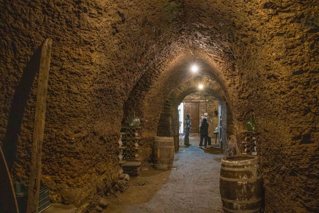 Orininal cave wineries in Valdeorras